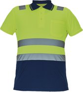 Cerva CADIZ high-vis polo-shirt 03050053 - HV Geel/Navy - M