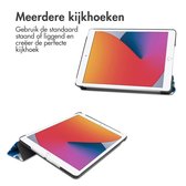 iMoshion Tablet Hoes Geschikt voor iPad 8 (2020) 8e generatie / iPad 7 (2019) 7e generatie / iPad 9 (2021) 9e generatie - iMoshion Design Trifold Bookcase - Meerkleurig /Flower Tile