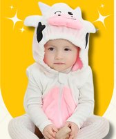 BoefieBoef Cute Summer Animal Baby Onesies - Cute Onesie Cow - 0-12 mois - S - Enfants en bas âge