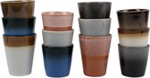 Tasses à café - Earth coffee mug - tasse à café - lot de 12 tasses (également disponibles séparément) - 200ML et 310ML - porcelaine - tendance et tendance