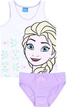 Wit met paarse meisjes ondergoedset Elsa Ice Age FROZEN t-shirt + slipje