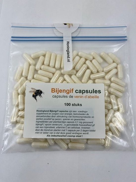 Foto: Honingland bijengif capsules capsules de venin d abeille bee venom capsules 100 stuks