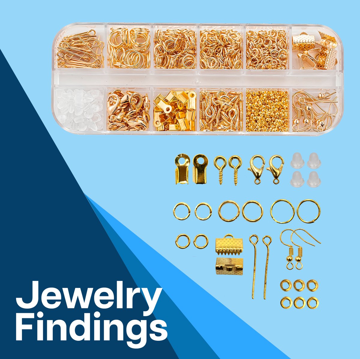 MMOBIEL Sieraden Reparatie Set – Gereedschap Sieraden voor Reparaties en Maken van Oorbellen, Armbanden, Kettingen en meer - 845 Stuks – incl. Sieraden Tangen, Draad en Sieraden Benodigdheden - Goud — cadeau in Hobby - foto 3