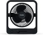 FlinQ Coolcube Tafelventilator - - Statiefventilator - Ventilatoren - Draadloos - Oplaadbaar - Aanpasbare snelheden - Zwart