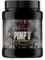 XXL Nutrition - Pump'd - Pre Workout zonder Stimulanten - Waxy Maize, Glycerol, AAKG, Citruline, L-Cartnitine - Tropical Fruit - 600 Gram