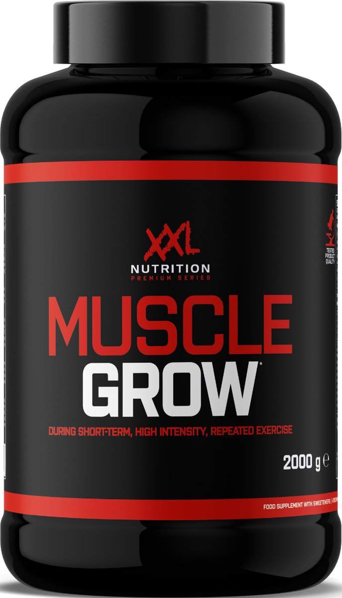 Goedkoopste XXL Nutrition - Muscle Grow - All-In-One Post Workout Supplement - Eiwitten, Creatine, Koolhydraten & Vitamines - Diverse Smaken - Kers - 2000 gram (40 doseringen