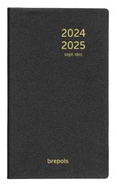 Agenda Brepols 2024-2025 - 16 M - Interplan GENOVA - Aperçu hebdomadaire - Zwart - 9 x 16 cm