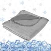 Koeldeken- zelfkoelende deken - Chill Spread - Verfrissende Throw - Temperatuurverlagende hoes - Comfortlaken - Cool Overlay - Grijs - 200x220cm