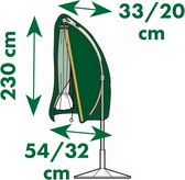 Nature - Tuinmeubelhoes - Beschermhoes voor parasol - H230 x Ø54-Ø32 / Ø33-Ø20cm - met koord en ritssluiting
