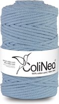 ColiNea - Touw - katoenen koord - gevlochten - 5mm, 100m - licht blauw