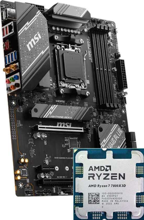 Azerty Bundel MSI 7800X3D - Bundel - AMD Ryzen 7 7800X3D - MSI B650 Gaming Plus WiFi