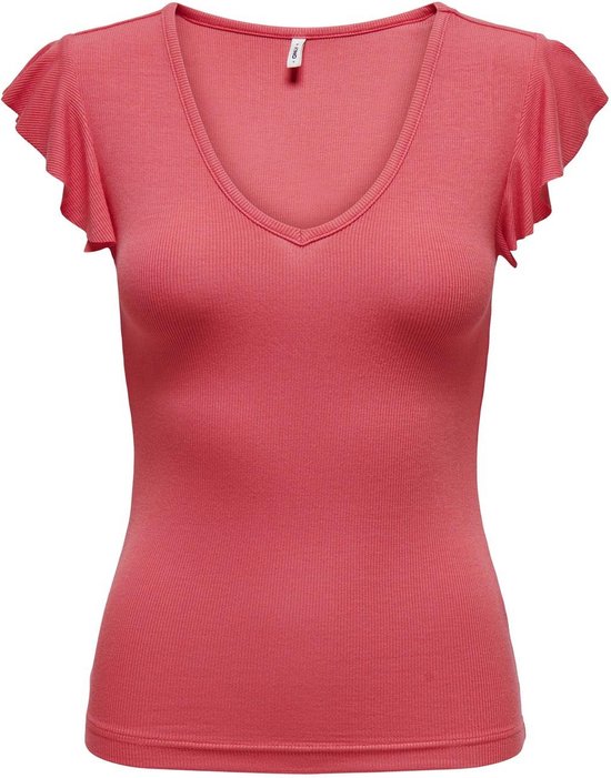 Only T-shirt Onlbelia Cap Sleeve Top Jrs Noos 15227187 Rose Of Sharon Dames Maat - XS