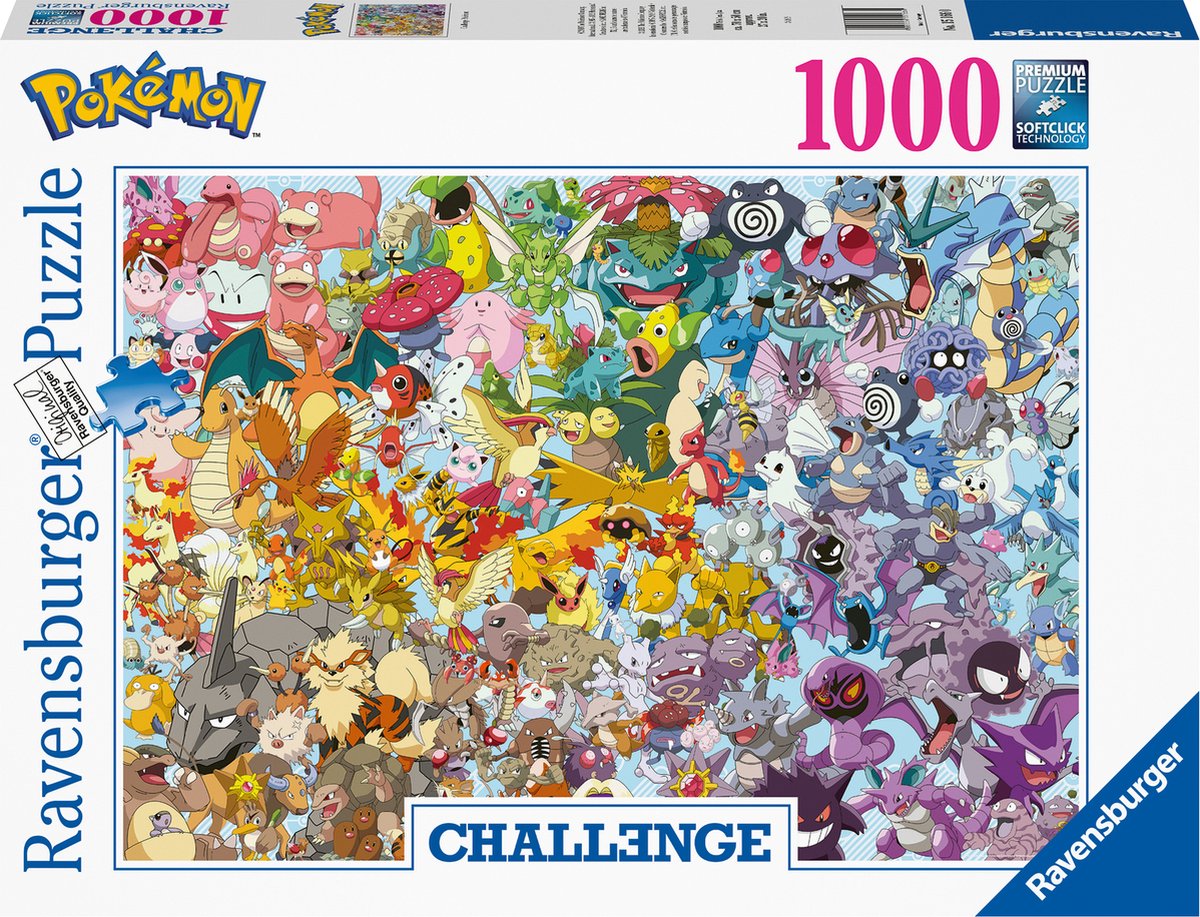 Ravensburger puzzel Pokémon Challenge - Legpuzzel - 1000 stukjes - Ravensburger