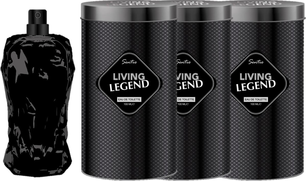 Goedkoopste Sentio Living Legend Men Eau de Toilette 3stuks x 100ml