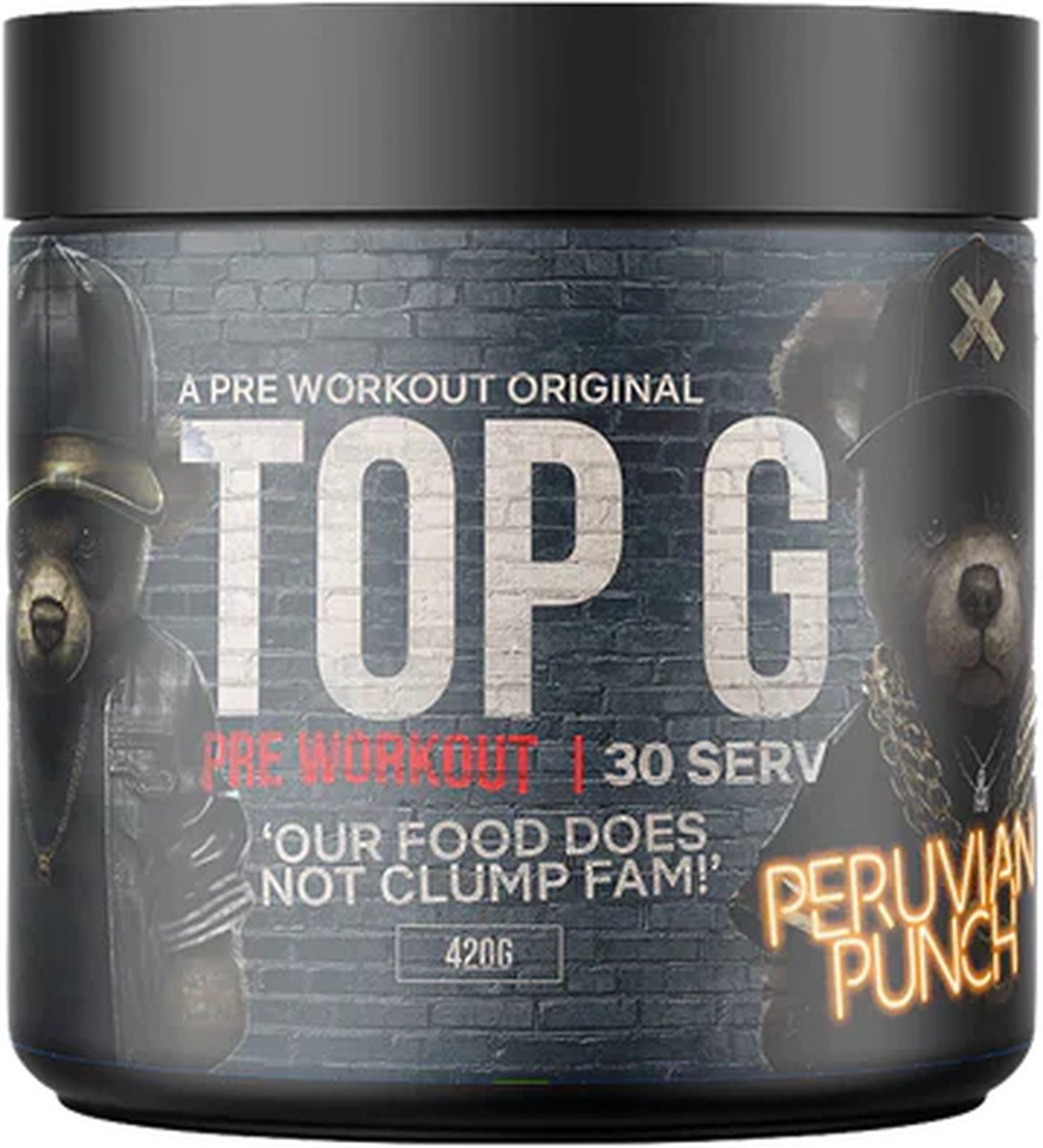 Goedkoopste Top G Pre Workout Energy Blue Magic - 420 gram - 30 servings - Pre-Workout met Caffeine, Beta Alanine, L-Citrulline, L-Tyrosine, Taurine en Choline - Verhoog je Focus en Energie voor Fitness en Krachttraining - Energy Drink - Slechts €29.99