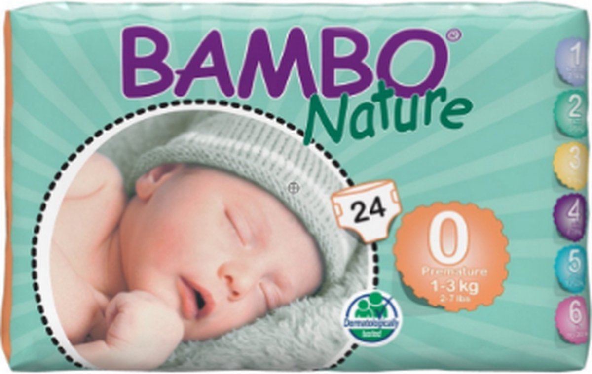 Bambo Nature Premature 0 - 12 pakken van 24 stuks