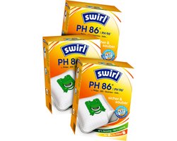 3-pack Swirl PH86 PH96 stofzuigerzakken - 12 stuks + 3 filters - Geschikt voor Philips AEG Electrolux S-Bag - nr. FC8021/03 - FC8021/05 - GR201S - GR201SM