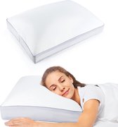 Bastix - Traagschuim hoofdkussen voor drukontlasting, ergonomisch slaapkussen, geschikt voor rug- en zij- en buikslapers, wasbare overtrek en ademend net met Oeko-Tex, standaard, 54 x 40 x 16 cm