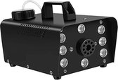 Mistmachine - 8 LED - 220V - 500W - Draadloos - Afstandsbediening - Zwart