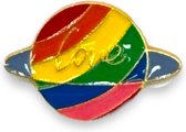 Laissez votre fierté briller avec la broche/bouton Pride Rainbow Jupiter
