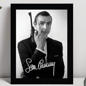 James Bond Ingelijste Handtekening – 15 x 10cm In Klassiek Zwart Frame – Gedrukte handtekening – Daniel Craig - Casino Royale - Quantum of Solace - No Time to Die