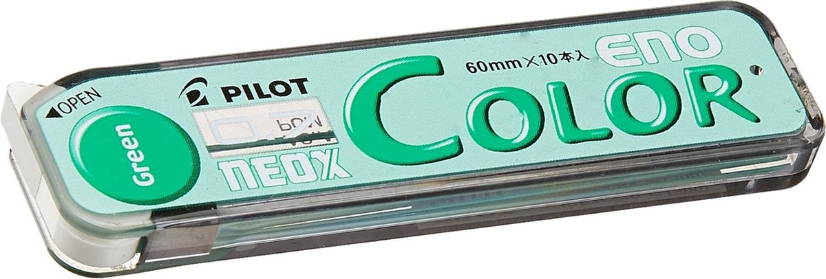 Pilot Color Eno – Groene Potloodvullingen 0.7mm – Etui met 10 Vullingen