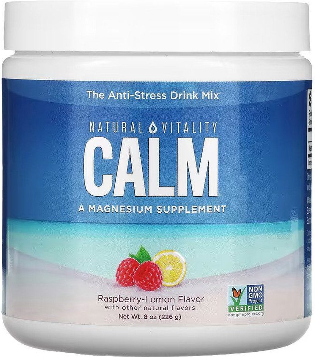 Calm Magnesium Drink Mix 226g-Raspberry Lemonade