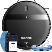 CLENiOS G20 - Robotstofzuiger - Reinigt en dweilt (zowel stof- als watertank tegelijk), App, Afstandsbediening en Alexa spraakgestuurd. Automatisch laadstation, 2500 mAh batterij voor 100 minuten gebruik. Goede after-sales ondersteuning.