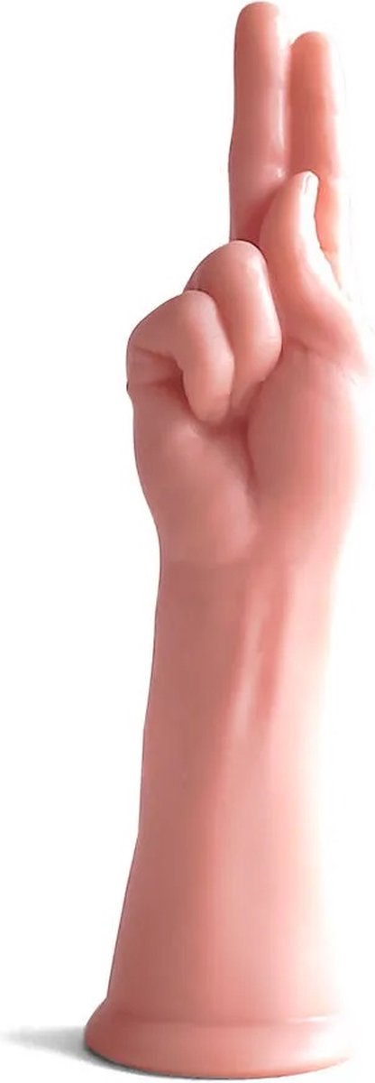 Goedkoopste Fist Hand Dildo met 2 Opgestoken Vingers - 2 Vingerige Fistdildo