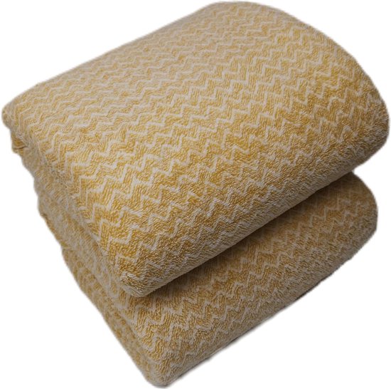 Bastix - microvezel badhanddoekenset, 2-pack badhanddoeken voor douche, zwembad, strandbadkamer, lichtgewicht absorberend, superpluizig, sneldrogend handdoeken (70x140cm, geel)