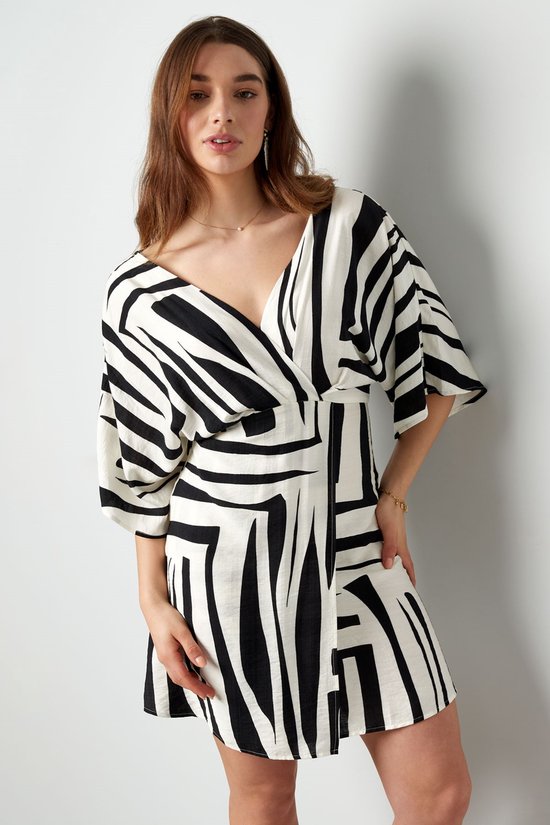 Mini jurk met print - nieuwe collectie - lente/zomer 2024 - dames - zwart - maat M