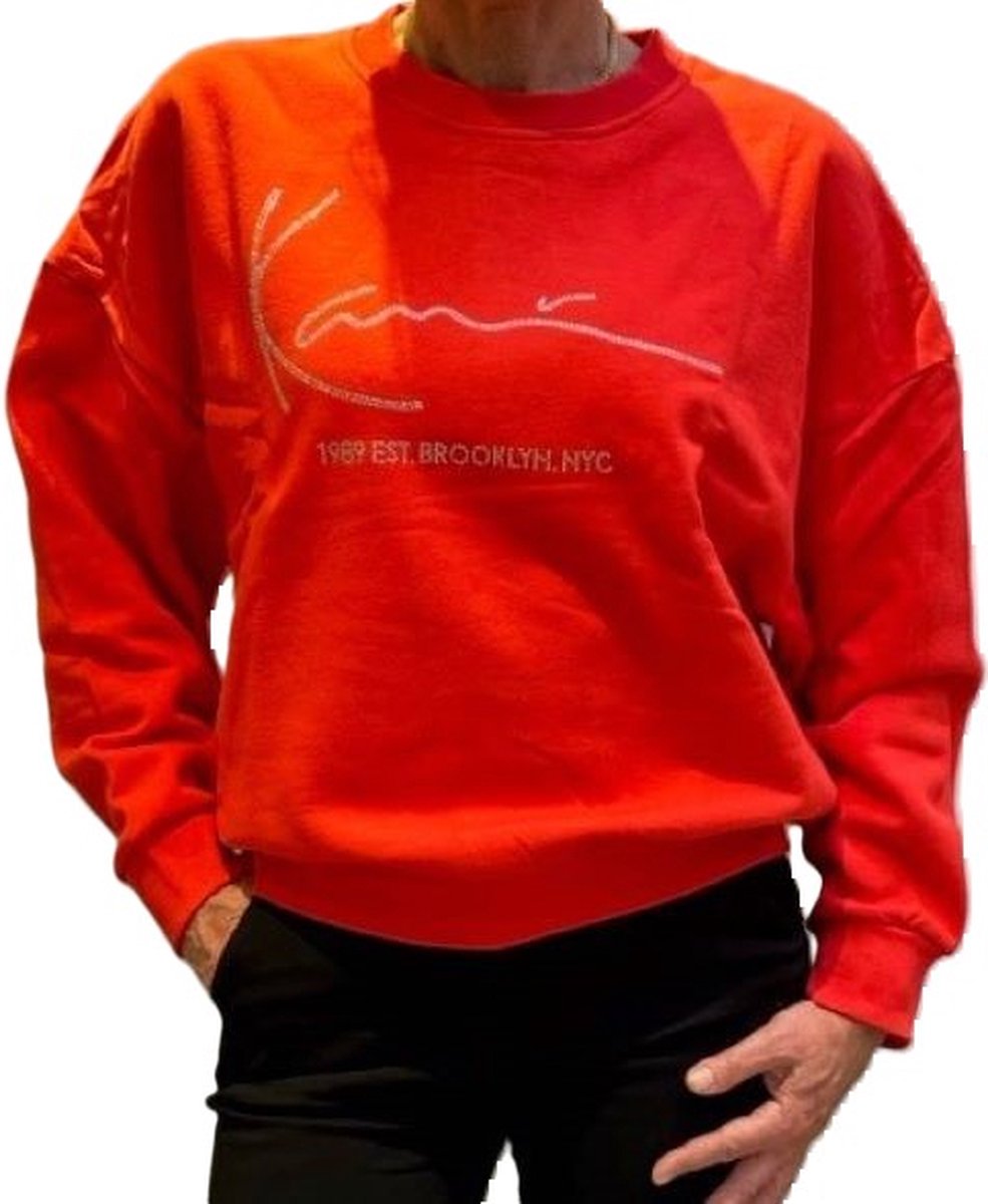 Karl Kani | Signature crew red | Sweater | Dames | XS | TIJDELIJK EURO 10 KORTING