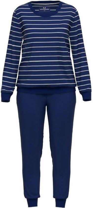 Manches Longues Pyjama Femme Taille 48 Pyjama Long Götzburg Bleu