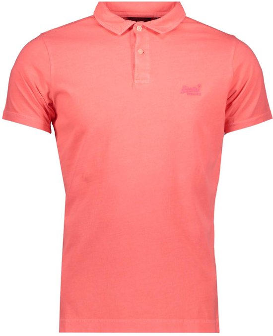 Superdry Poloshirt Essential Logo Neon Jersy Polo M1110419a Fiery Coral Mannen Maat - L