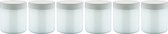 Luxe Verzorgende Bodyscrub-Gel Bamboe - 400 gram - Pot met witte deksel - set van 6 stuks - Hydraterende Lichaamsscrub