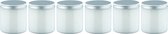 Luxe Verzorgende Bodyscrub-Gel Berken - 400 gram - Pot met aluminium deksel - set van 6 stuks - Hydraterende Lichaamsscrub