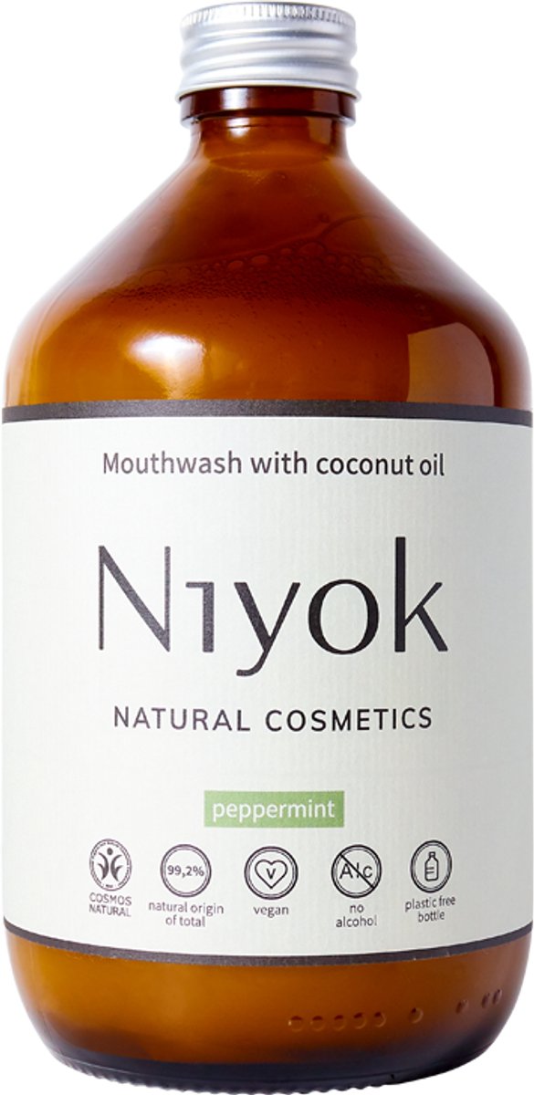 Niyok Mondspoeling - Kokosnootolie - Pepermunt - 500 ML - Tandhygiëne - Frisheid - Natuurlijke ingrediënten