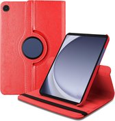 Book Cover Geschikt voor: Samsung Galaxy Tab A9+ (Plus) 11 inch 2023 (SM-X210, SM-X215, ,SM-X216, SM-X218) Draaibaar Hoesje - Multi stand Case - Rood