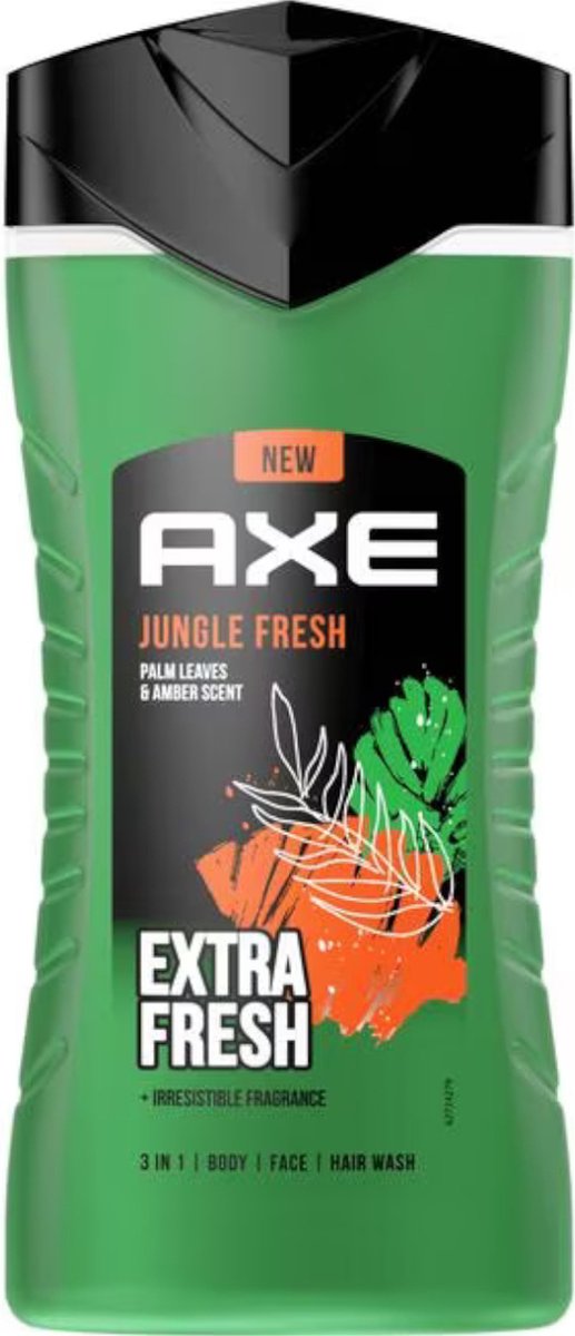 Goedkoopste Axe - 3-in-1 Douchegel - Jungle Fresh - Palm Leaves & Amber - Extra Fresh - 250 ml
