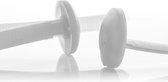 Kunststof kabelbinders - Met ronde sluitkop - 370 x 7,6mm - 100 stuks - Transparant