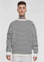 Urban Classics - Striped Crewneck sweater/trui - XXL - Beige/Zwart