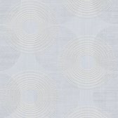 Grafisch behang Profhome 378322-GU vliesbehang licht gestructureerd met grafisch patroon glinsterend grijs wit 5,33 m2