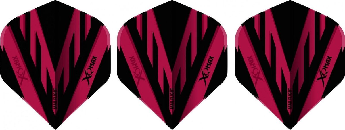 Xq Max Flights Pvc A-standaard 100 Micron Rood/zwart 3 Stuks