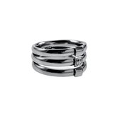 Ring Large Femme - Acier Inoxydable Poli - Triple Ring