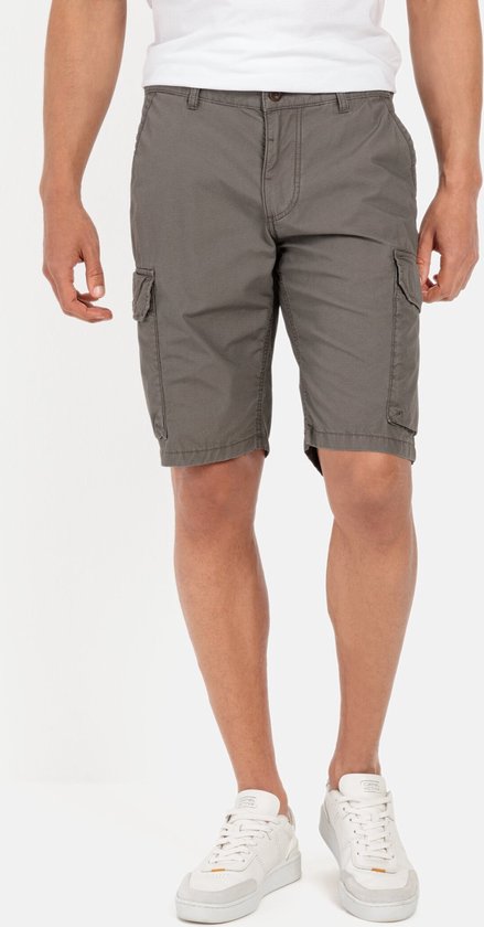 camel active Regular Fit Cargo shorts met minimale print - Maat menswear-36IN - Grijs