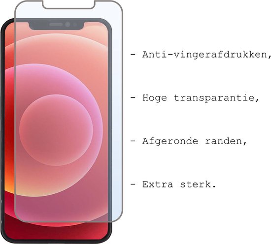 iPhone 11 Pro screenprotector met anti-vingerafdruk, hoge transparantie, afgeronde randen en extra sterke kwaliteit.