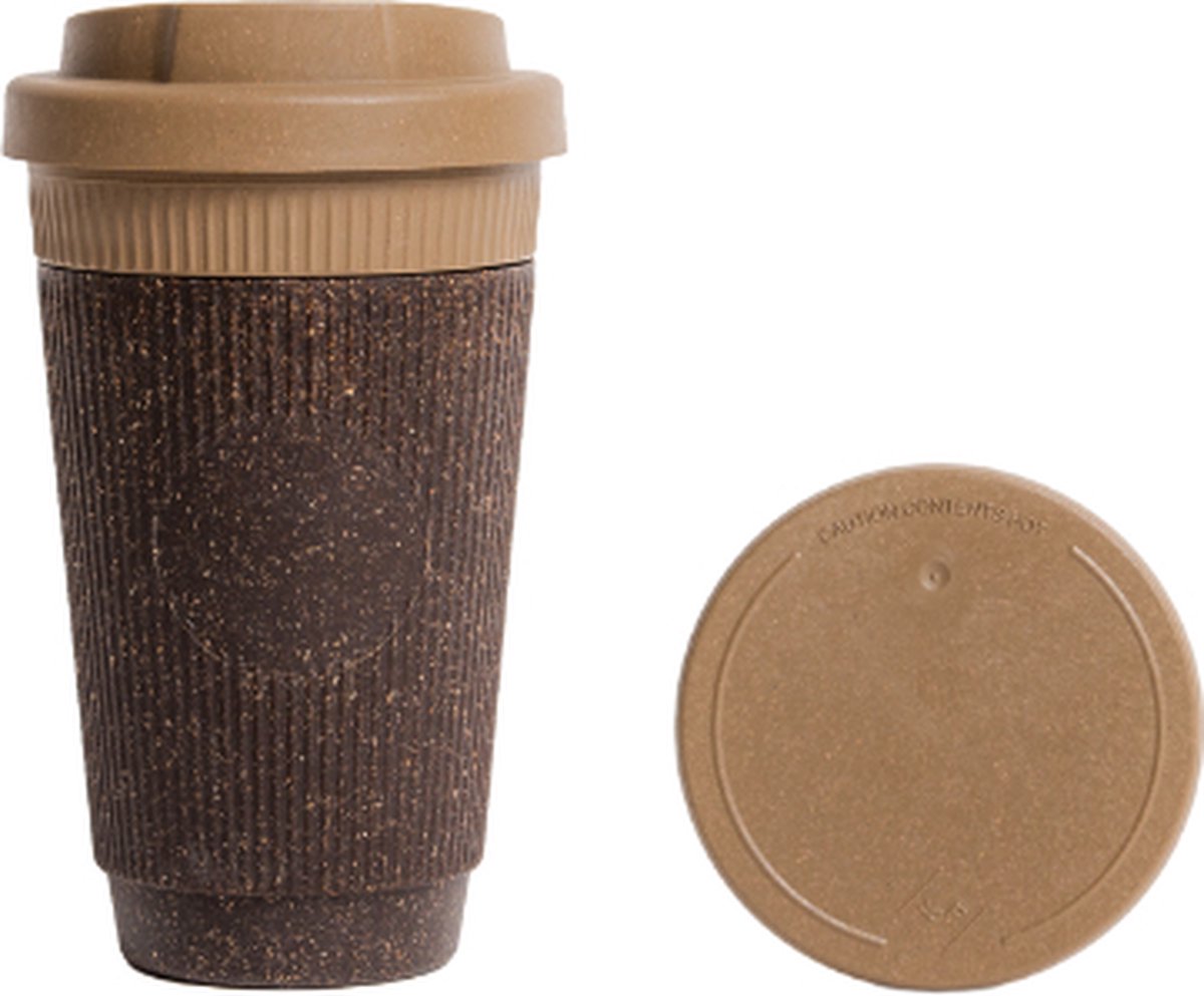 Kaffeeform Weducer Cup Refined Cardamom 350 ML Afgesloten cap Lichtgewicht Vaatwasser bestendig Plasticvrije levensstijl
