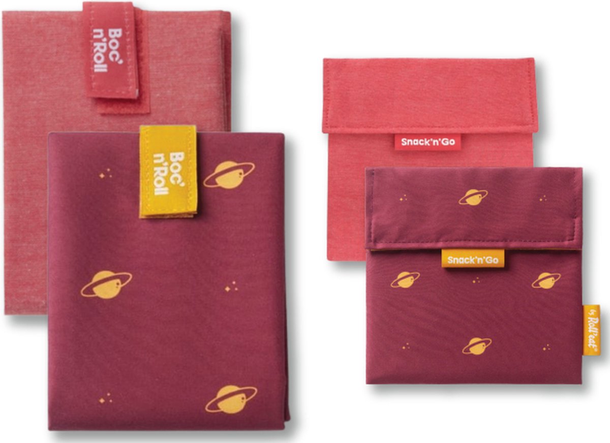 Goedkoopste Roll'Eat Snack 'n Go Boc 'n Roll - Simply Saturn - Reusable Food Storage - On-the-go Lunch Solutions - BPA-Free Trading