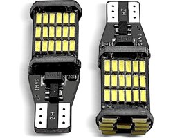 XEOD Lampen set – T15 LED – W16W - 6000K Wit licht canbus – Dagrij - Verlichting - Dagrijlicht - 2 stuks