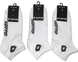 9 paar Lotto Sneakersokken Wit maat 43-46